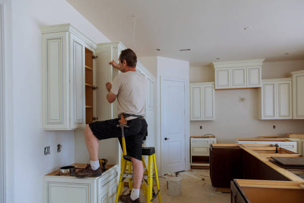 Kitchen island installation in Laveen by JMT Kitchen Cabinet